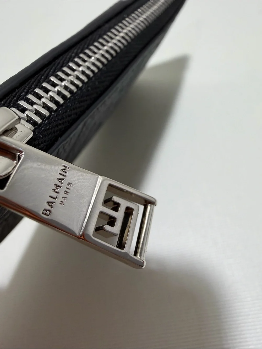 BALMAIN Monogram-Embossed Leather Cardholder